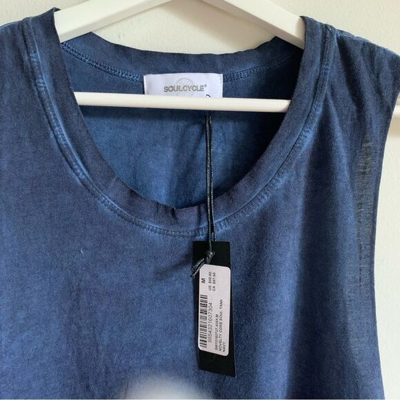 NWT Soulcycle Novelty Core Soul Tank Top In Navy Size M - Picture 2 of 7